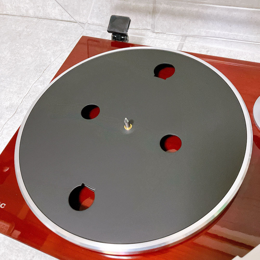 TEAC ティアック アナログ ターンテーブル TN-350 チェリー 木目 レコードプレーヤー オーディオ カートリッジ 美品_画像5