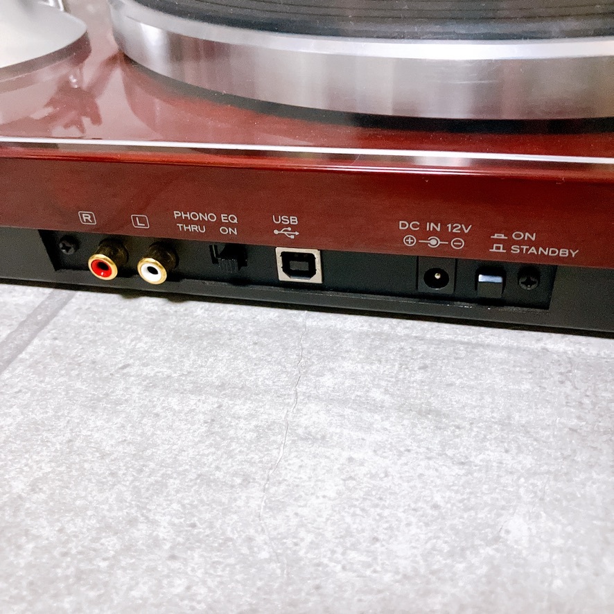 TEAC ティアック アナログ ターンテーブル TN-350 チェリー 木目 レコードプレーヤー オーディオ カートリッジ 美品_画像10