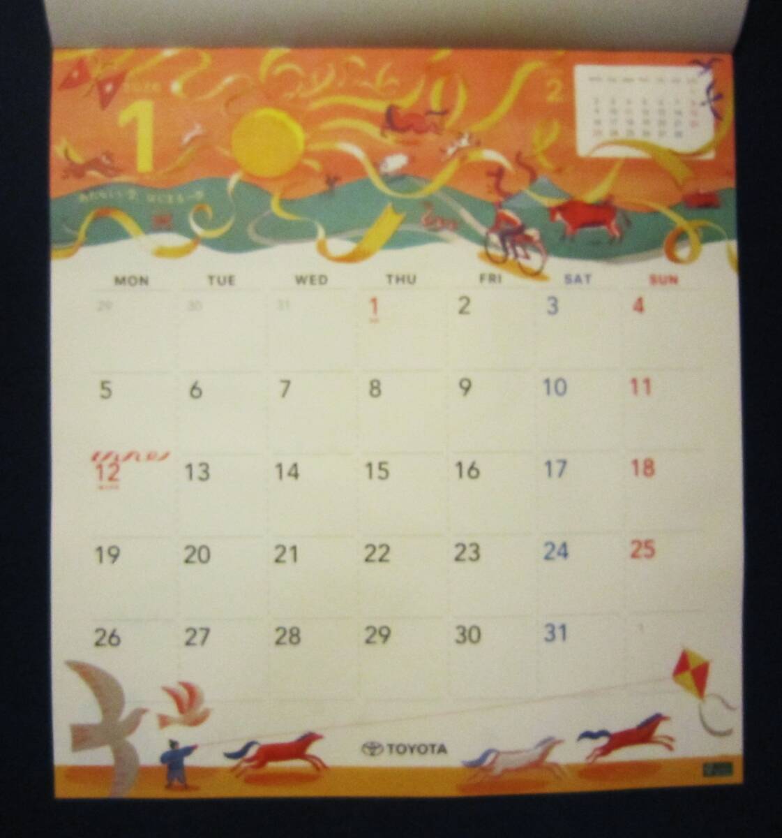 2026年（令和8年) TOYOTA（トヨタ）壁掛けカレンダー【Find Your Way】★新品・未使用_画像2