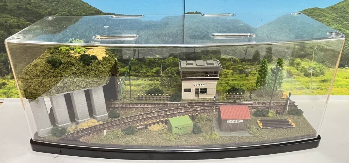 Ｎゲージ展示台　トンネルと信号所のある風景_画像10