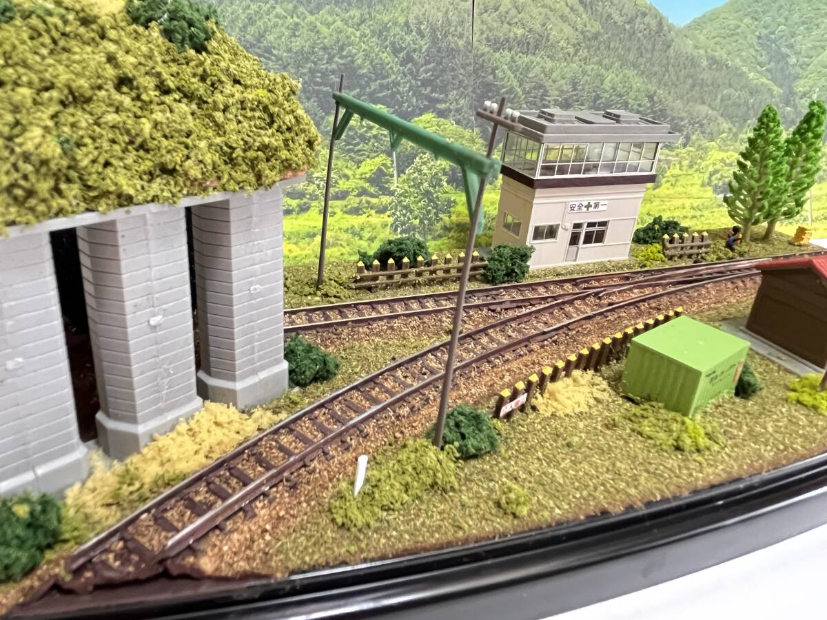 Ｎゲージ展示台　トンネルと信号所のある風景_画像8
