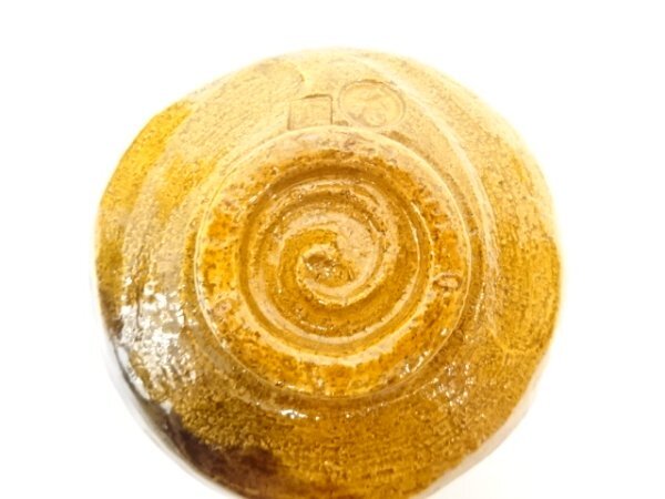 ys7570272; 宗sou 作家物 大樋焼 飴釉 茶碗(保護箱付)【道】_画像4