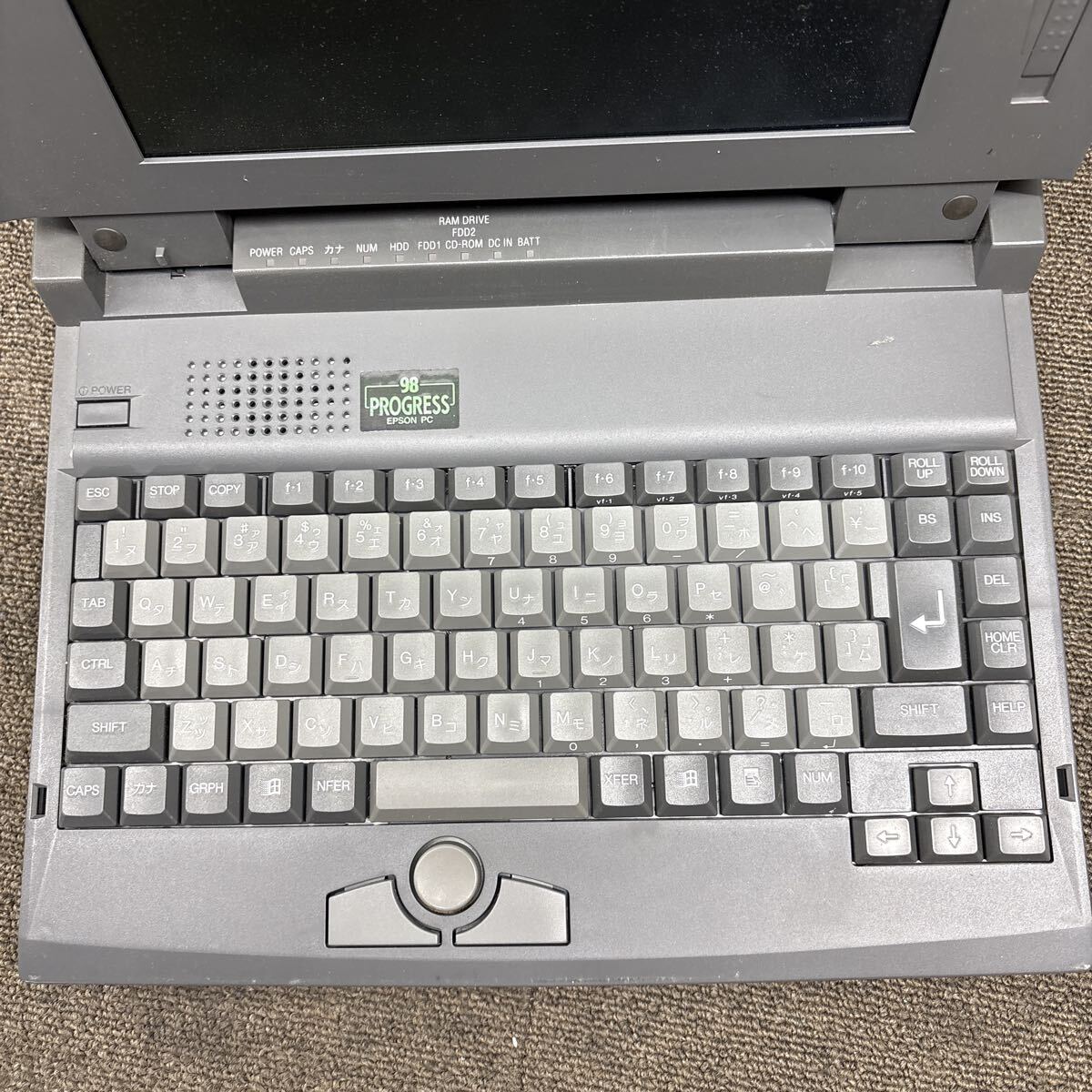 MY98-1244 激安 ノートブック EPSON PC-486NOTE AT-X1JR 486NATX1JR 通電未確認 ジャンク 同梱可能_画像3