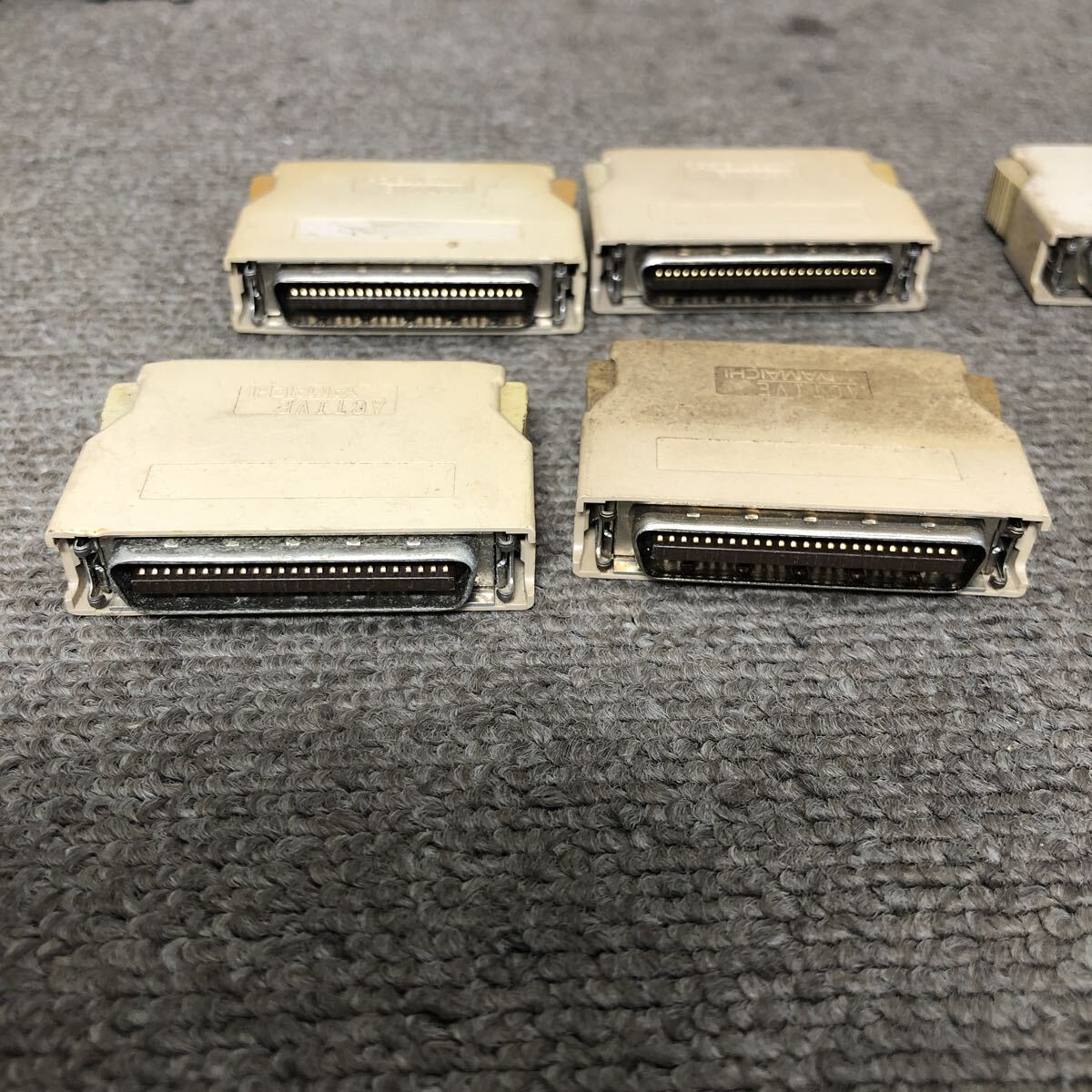 98-2389 激安 レトロPC パーツ YAMAICHI SCSI アクティブターミネータ 終端抵抗 アンフェノールハーフ50pin 6点SET PC-98 動作未確認 junk_画像2