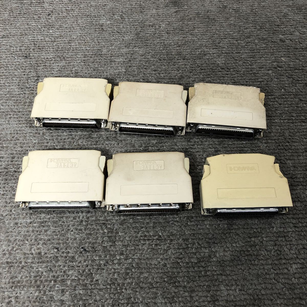 98-2389 激安 レトロPC パーツ YAMAICHI SCSI アクティブターミネータ 終端抵抗 アンフェノールハーフ50pin 6点SET PC-98 動作未確認 junk_画像4