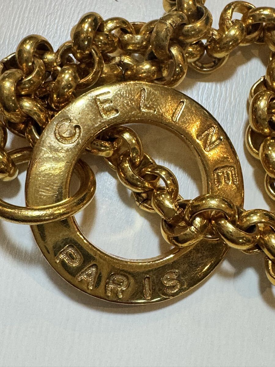 【1円スタート】CELINE セリーヌ ヴィンテージ ネックレス ゴールド スター＆ムーン トグル チャーム MADE IN FRANCE_画像2