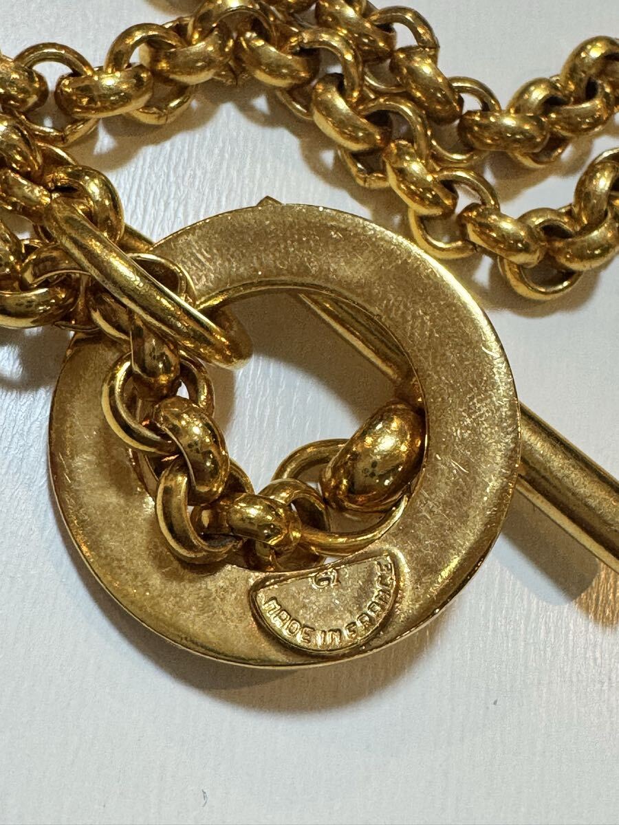 【1円スタート】CELINE セリーヌ ヴィンテージ ネックレス ゴールド スター＆ムーン トグル チャーム MADE IN FRANCE_画像3