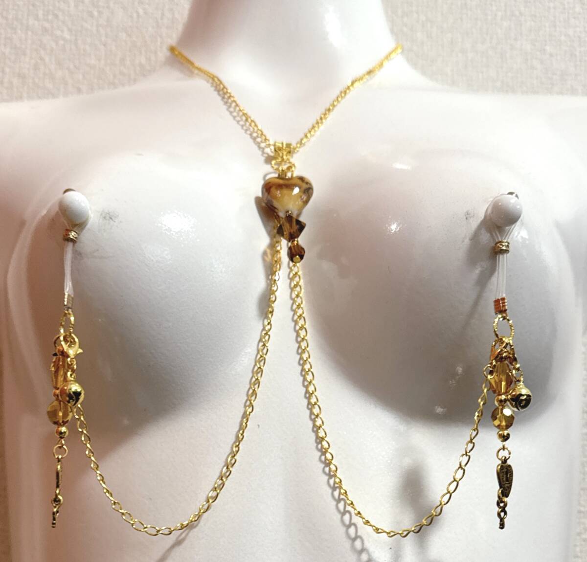 【ハンドメイド】seXyアクセサリ★ネックレス＆ニップルチャーム　GNN050_画像4