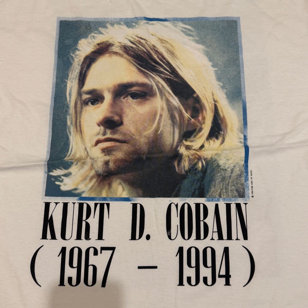 送料無料サイズL★限定セール★ニルヴァーナ★カートコバーン★追悼Tシャツ白★NIRVANA★バンドT★Kurt Cobain_画像2