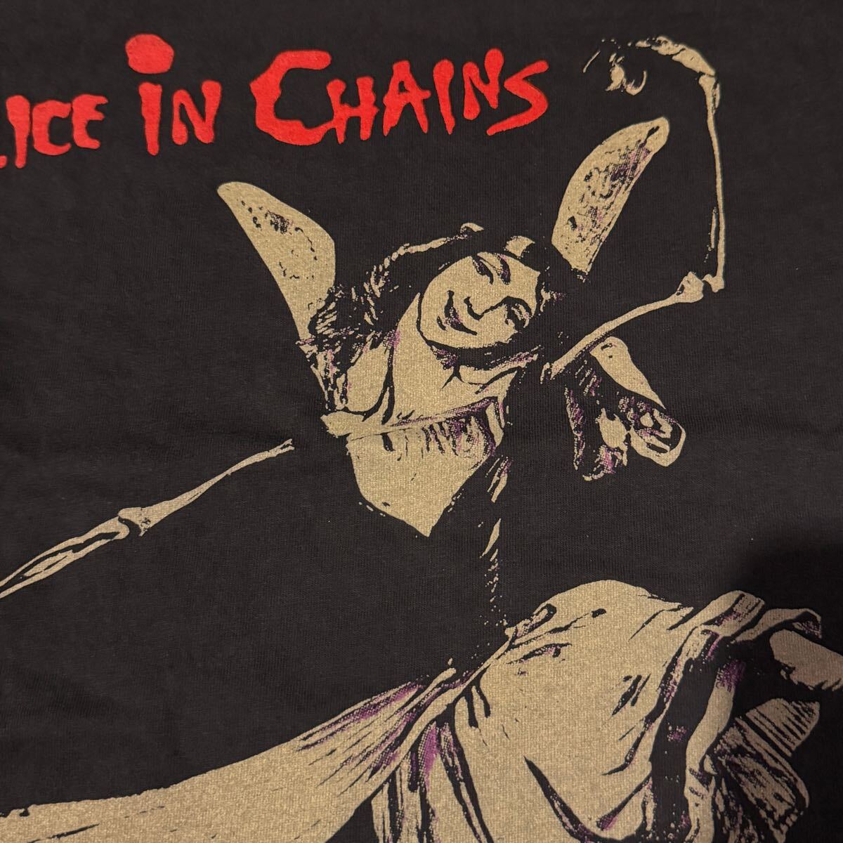 送料無料サイズXL★即決セール★希少品★アリス・イン・チェインズ★レア物Tシャツ黒灰★AllSport★Alice in Chains★バンドT★アリチェン_画像3