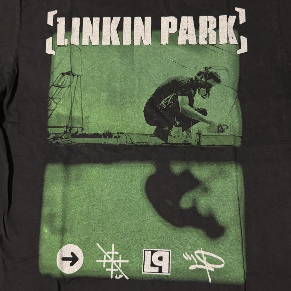 送料無料サイズL★ラスト1点★AllSport★リンキン・パーク★METEORAアルバムTシャツ黒灰★LinkinPark★メテオラ★バンドT_画像2