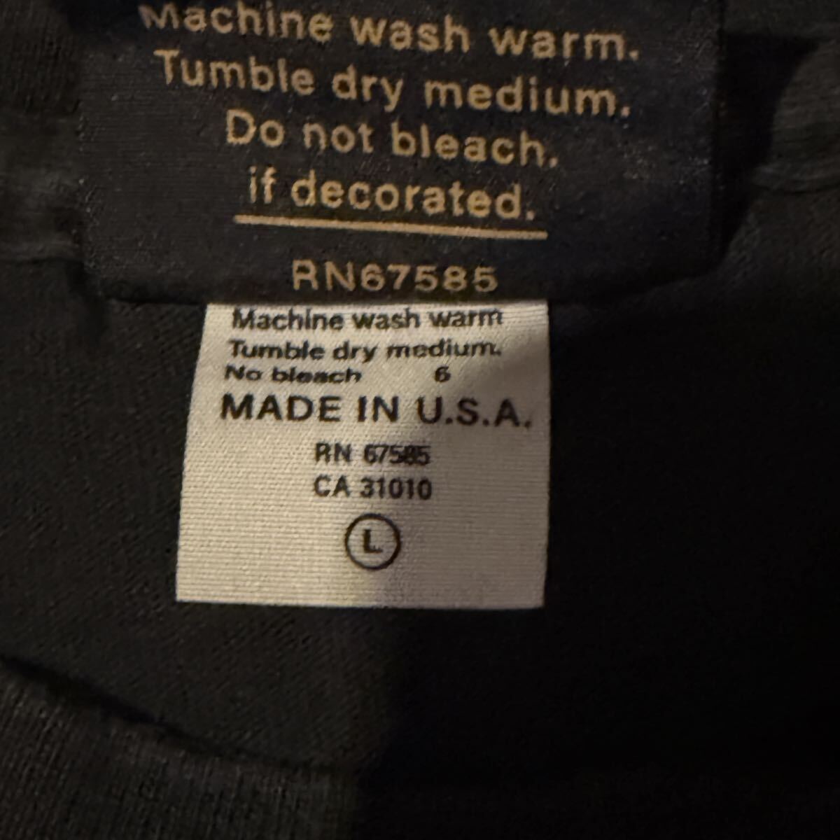 送料無料サイズL★ラスト1点★ナイトメアービフォアクリスマス★フェードTシャツ黒灰★映画ムービー★93年ミュージカルアニメ★シングル_画像6