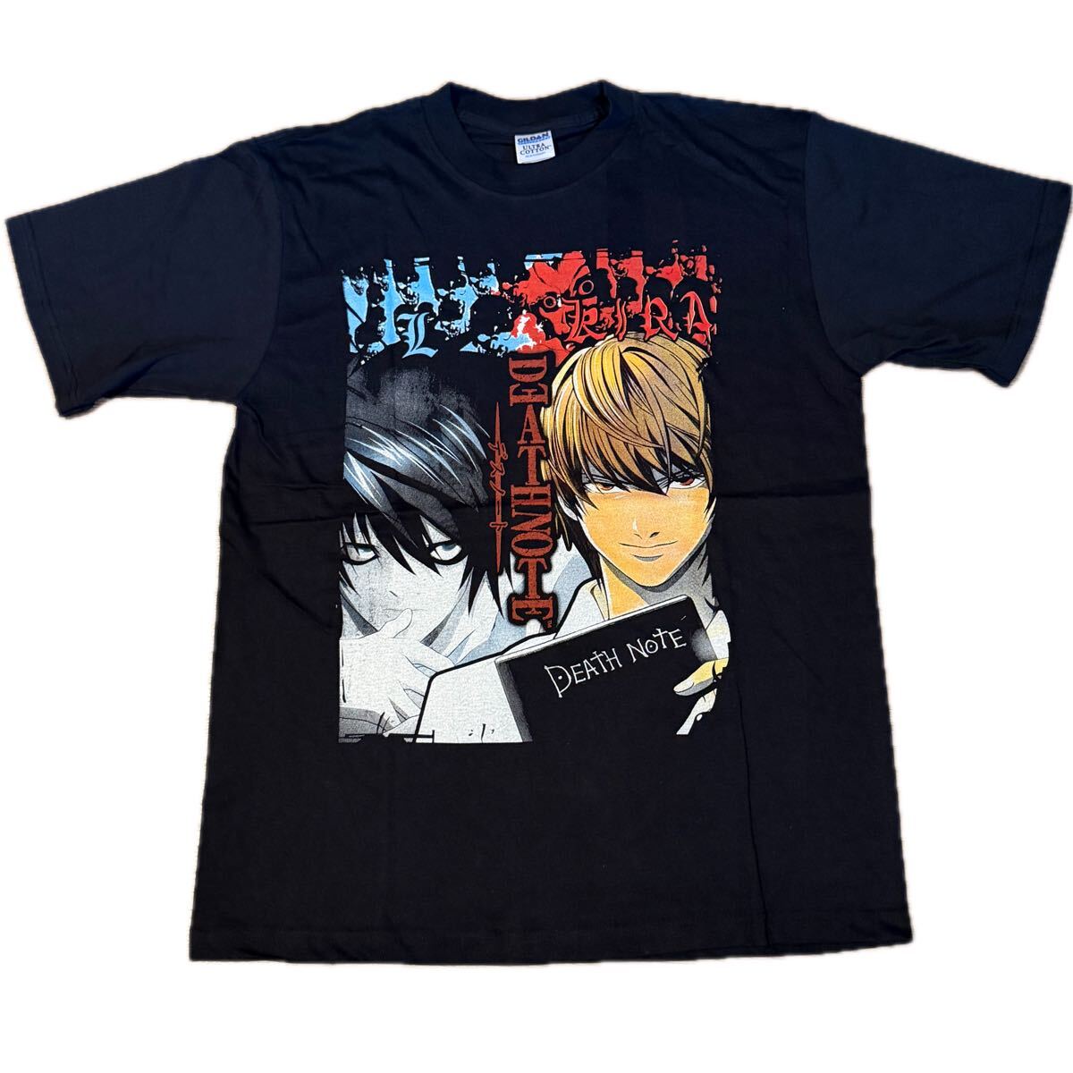 送料無料サイズL★ラスト1点★GILDAN★デスノート★海外販売物Tシャツ黒★DEATH NOTE★夜神月★漫画映画ムービー★ギルダン★大場つぐみ_画像1