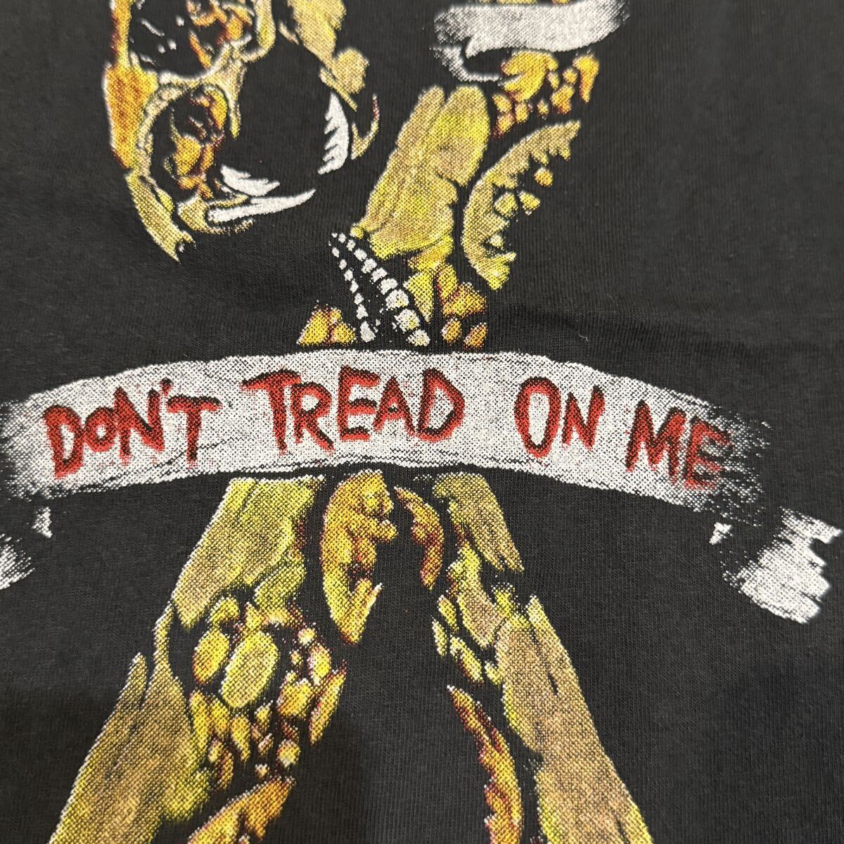 送料無料サイズL★ラスト1点★メタリカ★don't tread on me Tシャツ黒灰★METALLICA★バンドT★シングルステッチ_画像4