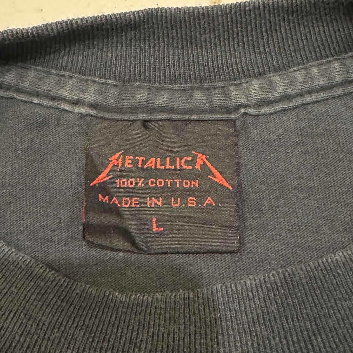 送料無料サイズL★ラスト1点★メタリカ★don't tread on me Tシャツ黒灰★METALLICA★バンドT★シングルステッチ_画像7