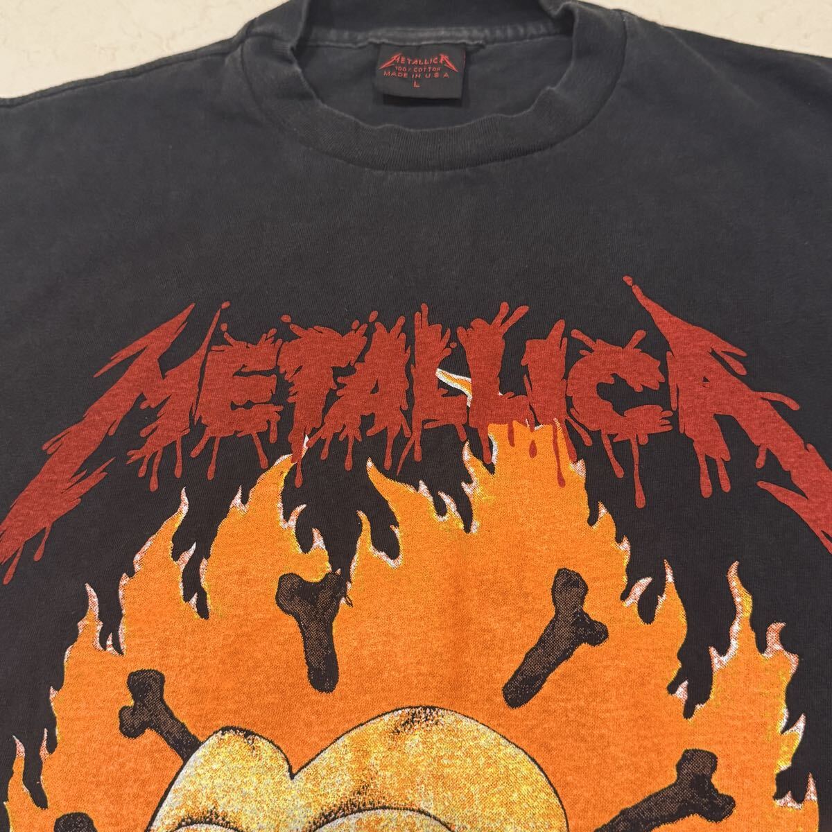 送料無料サイズL★即決セール★メタリカ★METALLICA★1994 フェードTシャツ黒灰★METALLICA★バンドT★シングルステッチ_画像4