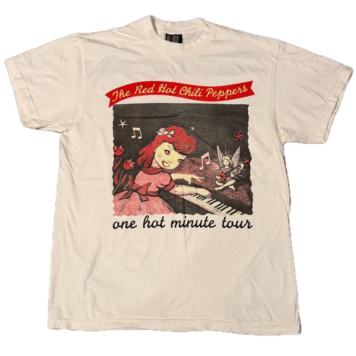 送料無料サイズL★即決セール★レッチリ★希少レア物★95年ツアーTシャツ白★レッドホットチリペッパーズ★one hot minute★バンドT_画像1