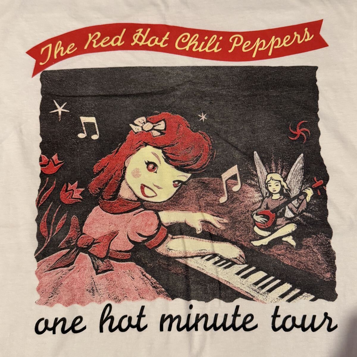 送料無料サイズL★即決セール★レッチリ★希少レア物★95年ツアーTシャツ白★レッドホットチリペッパーズ★one hot minute★バンドT_画像2