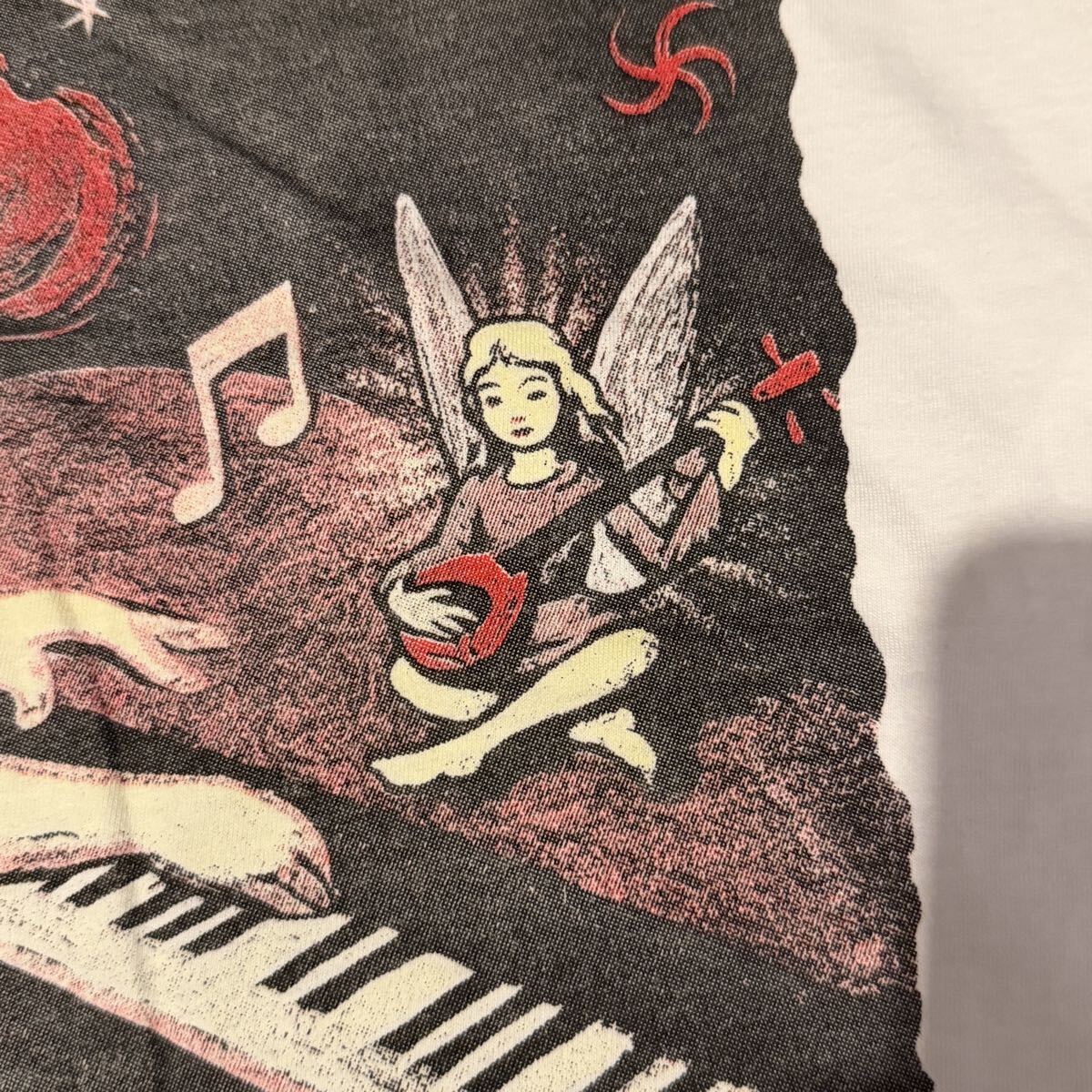 送料無料サイズL★即決セール★レッチリ★希少レア物★95年ツアーTシャツ白★レッドホットチリペッパーズ★one hot minute★バンドT_画像4