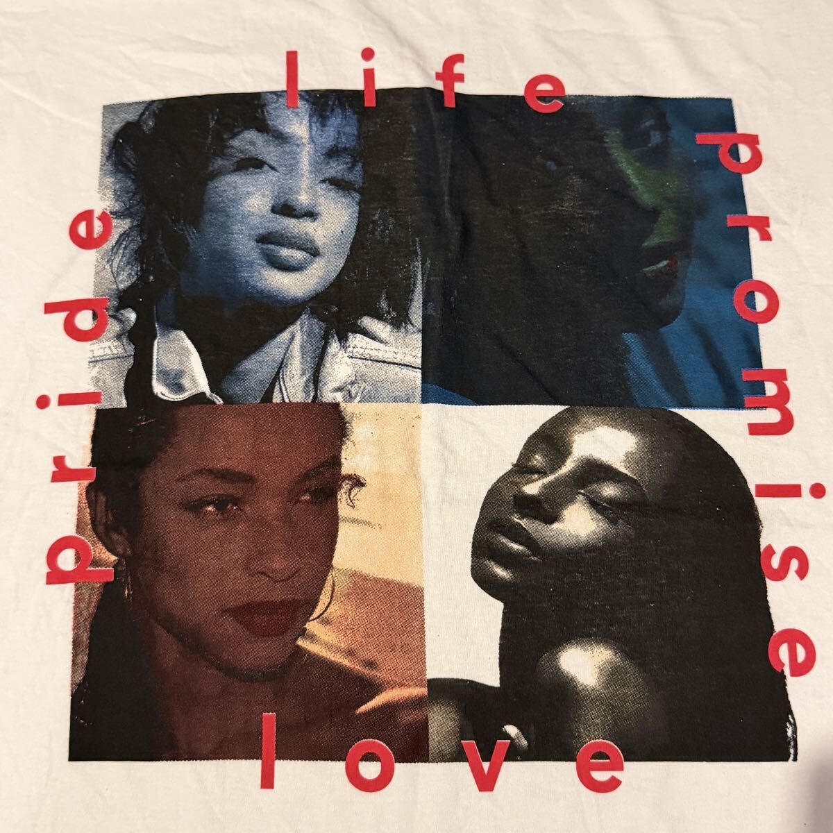 送料無料サイズL★ラスト1点★giant★シャーデー★SADE★SUMMER DELUXE Tシャツ白★シングルステッチ★ジャズR&B★両面プリント_画像2