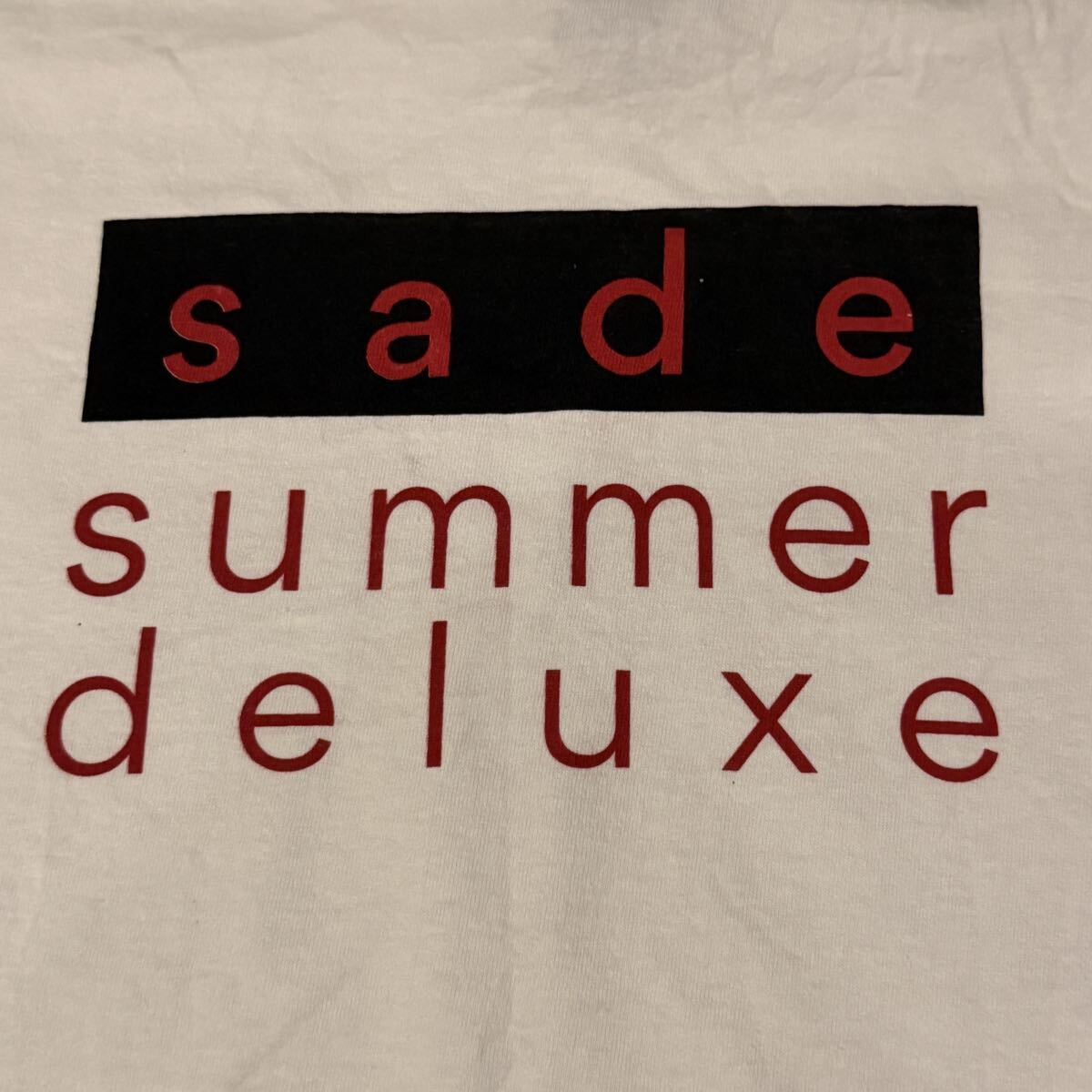 送料無料サイズL★ラスト1点★giant★シャーデー★SADE★SUMMER DELUXE Tシャツ白★シングルステッチ★ジャズR&B★両面プリント_画像8