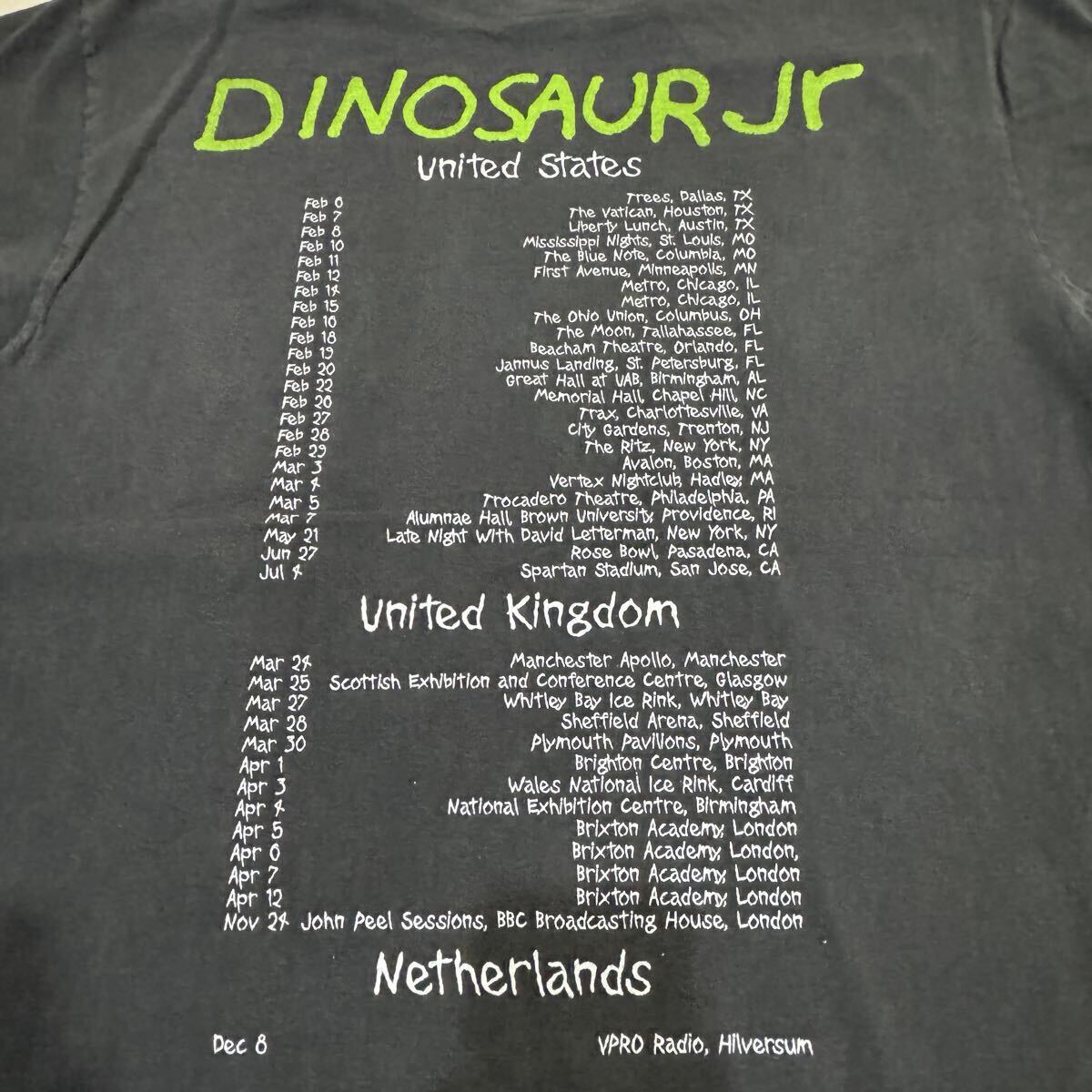 送料無料サイズXL★即決セール★ダイナソーJr★92年ブルドッグTシャツ黒灰★DINOSAURJr★バンドT★シングルステッチ★犬好き★パグ_画像7