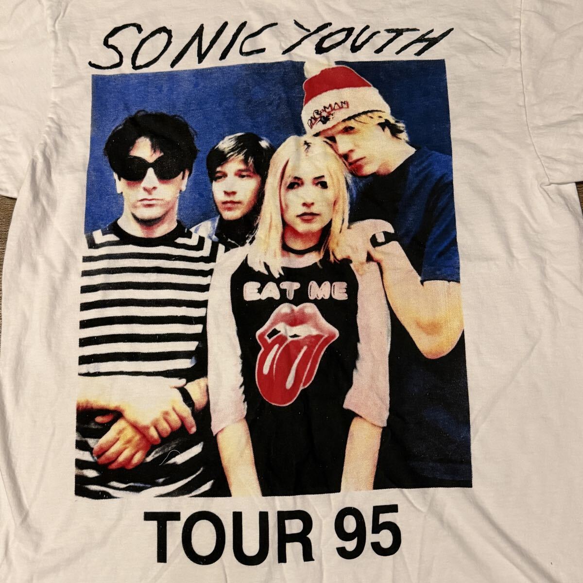 送料無料サイズL★限定セール★ソニックユース★95年ツアーTシャツ白★sonic youth★バンドT★シングルステッチ_画像2
