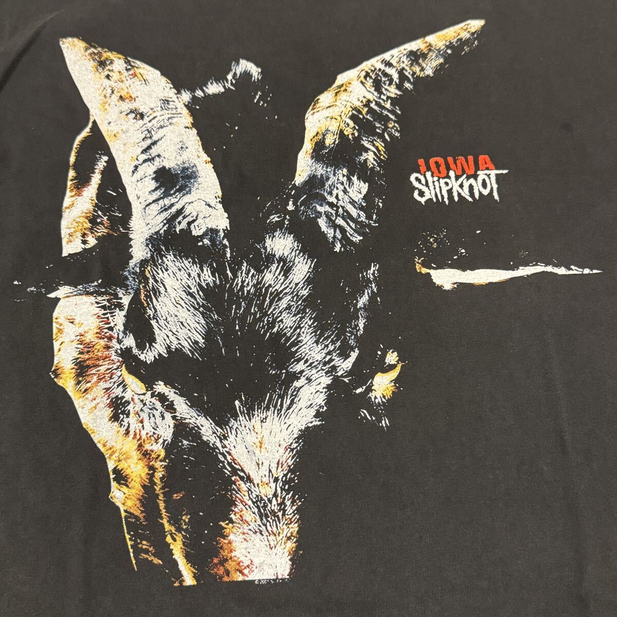 送料無料サイズXL★AllSport★スリップノット★Slipknot★IOWAフェードTシャツ黒灰★イーヨーEeyore★バンドT★シングルステッチ_画像2