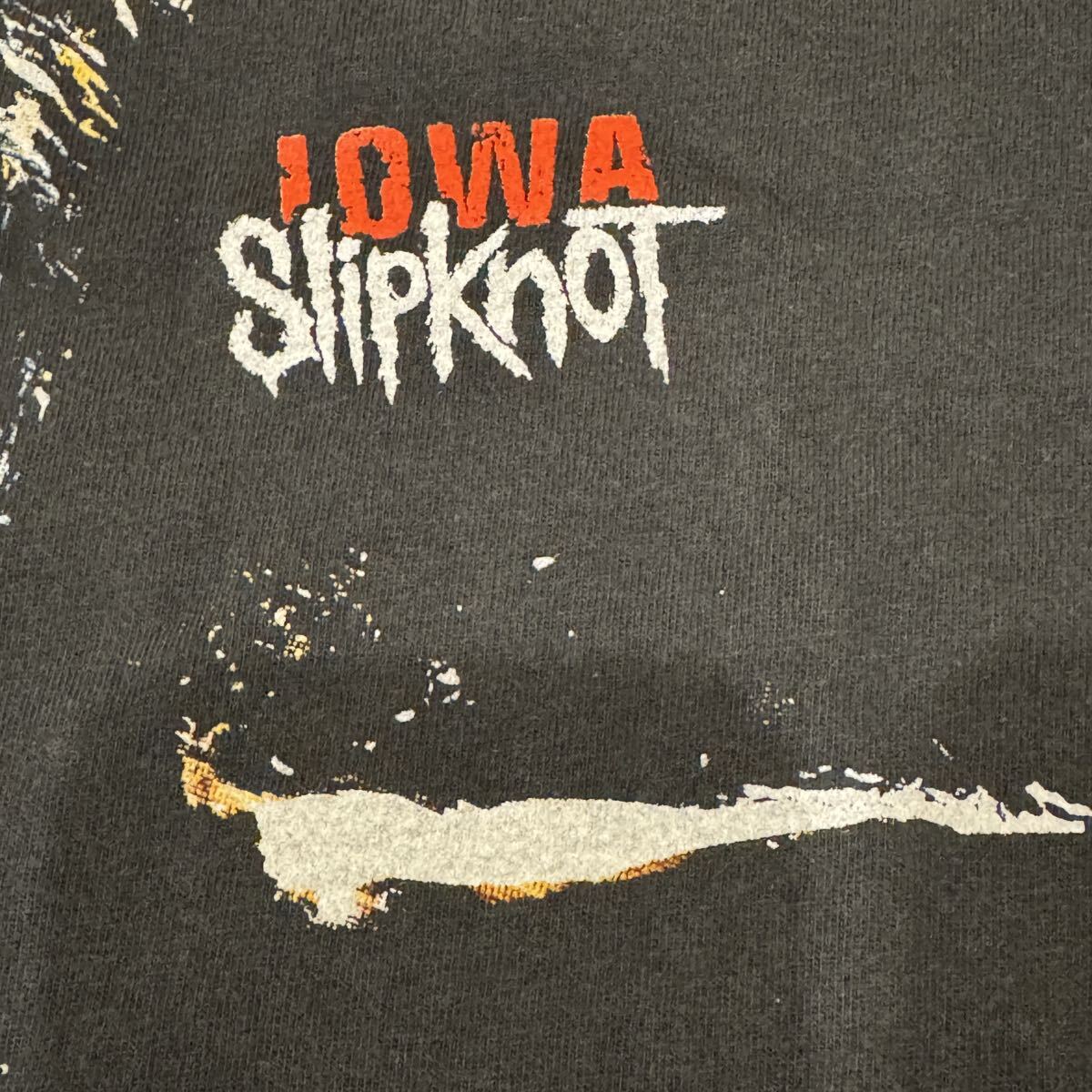 送料無料サイズXL★AllSport★スリップノット★Slipknot★IOWAフェードTシャツ黒灰★イーヨーEeyore★バンドT★シングルステッチ_画像4