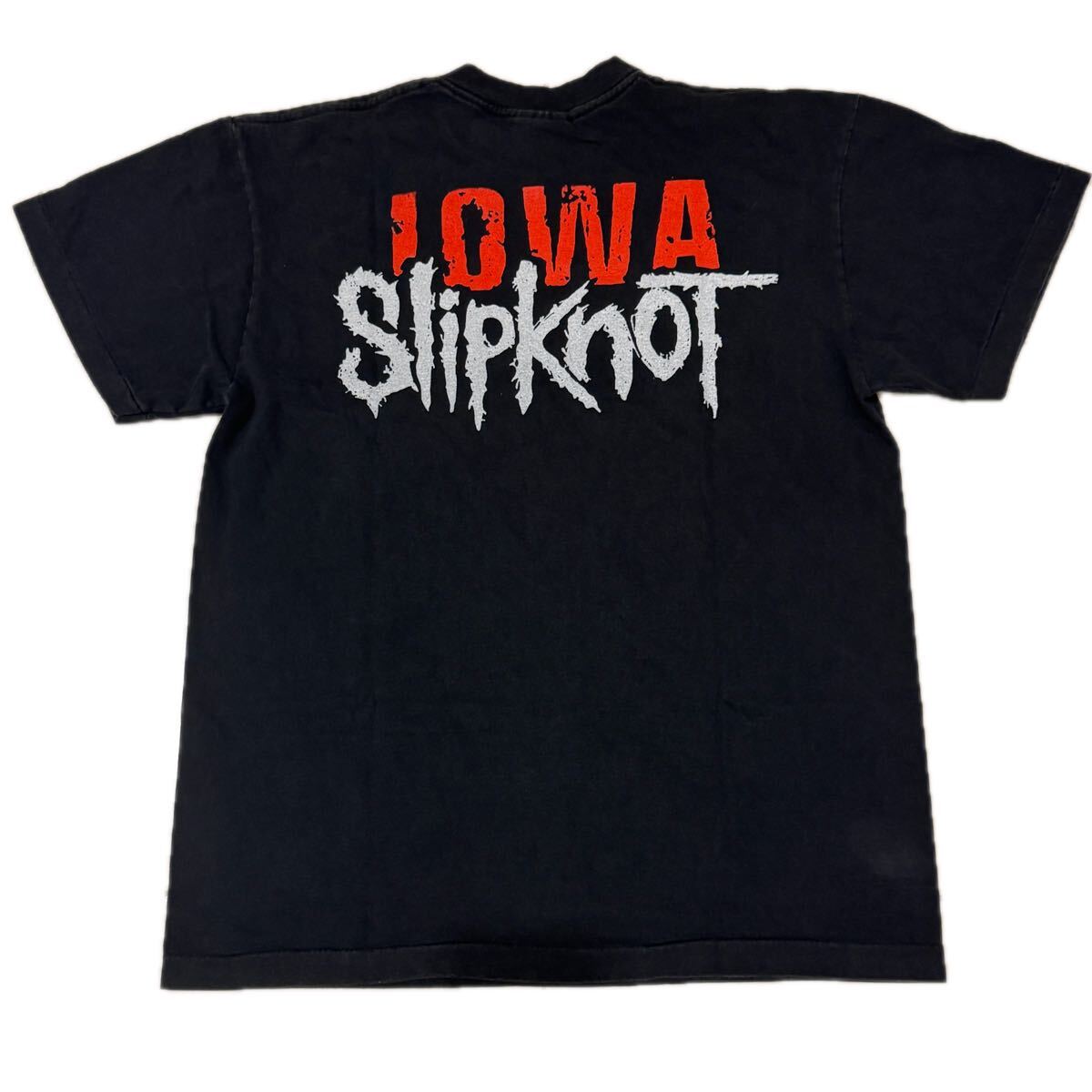 送料無料サイズXL★AllSport★スリップノット★Slipknot★IOWAフェードTシャツ黒灰★イーヨーEeyore★バンドT★シングルステッチ_画像7