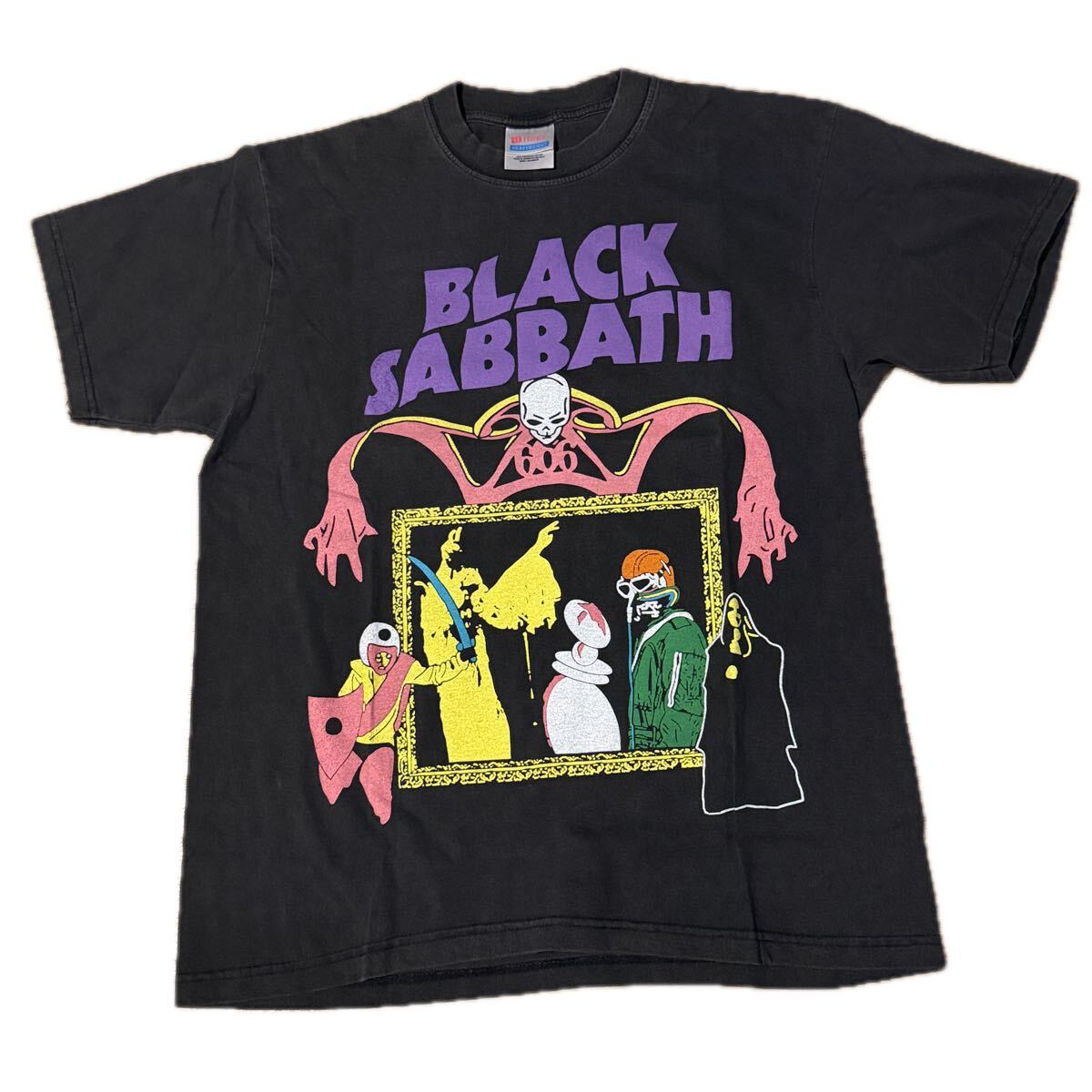 送料無料サイズXL★Hanes製★ブラック・サバス★BLACK SABBATH★アメコミ風★フェードTシャツ黒灰★オジーオズボーン★ヘインズ★バンドT_画像1