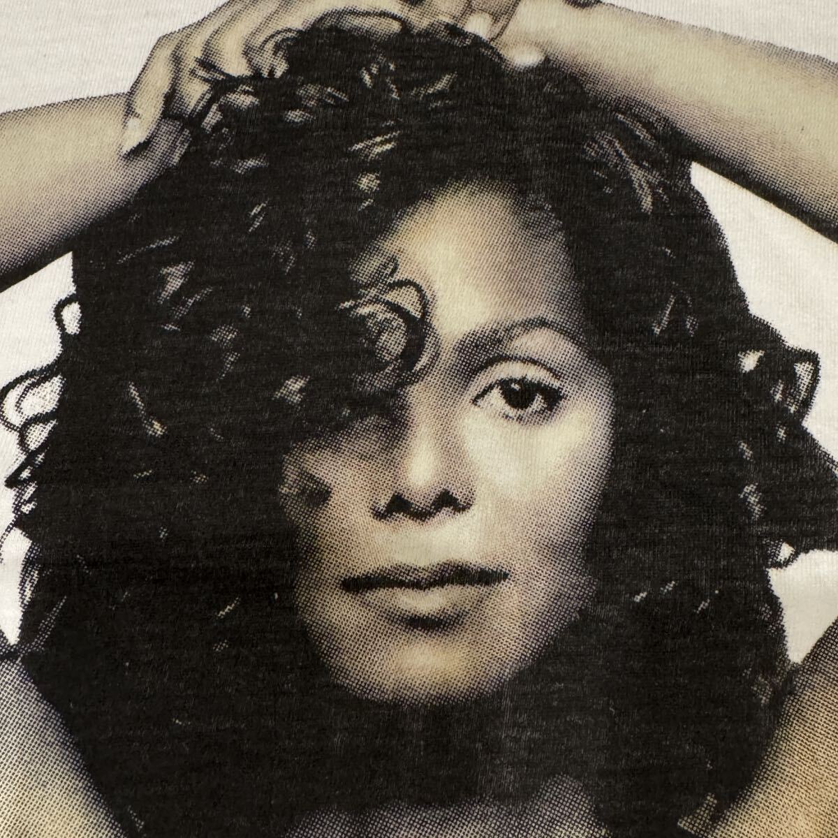 送料無料サイズL★ラスト1点★TULTEX★ジャネット・ジャクソン★バルセロナ公演Tシャツ白★JanetJackson★マイケル★シングルステッチ_画像4