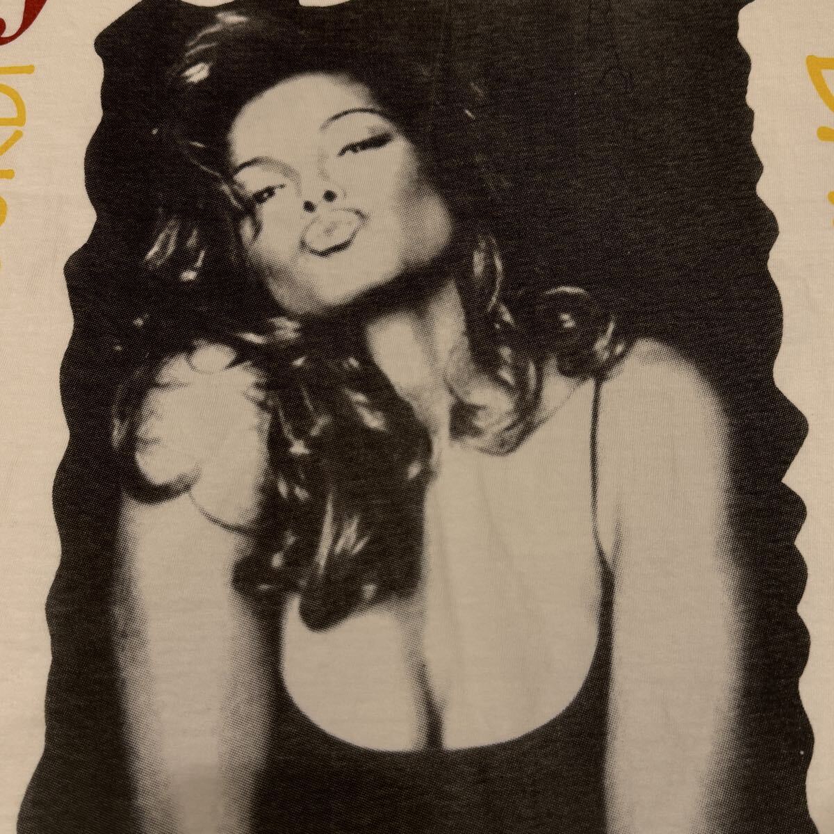 送料無料サイズL★ラスト1点★TULTEX★ジャネット・ジャクソン★バルセロナ公演Tシャツ白★JanetJackson★マイケル★シングルステッチ_画像8