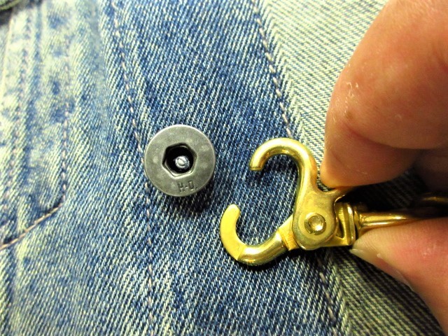 デニム ジャケット ＆ ベストに！ ベスト エクステンダー 2個セット チェーン ブラス 真鍮（鎖 ライダース ベスト バイカー ジージャン_画像7