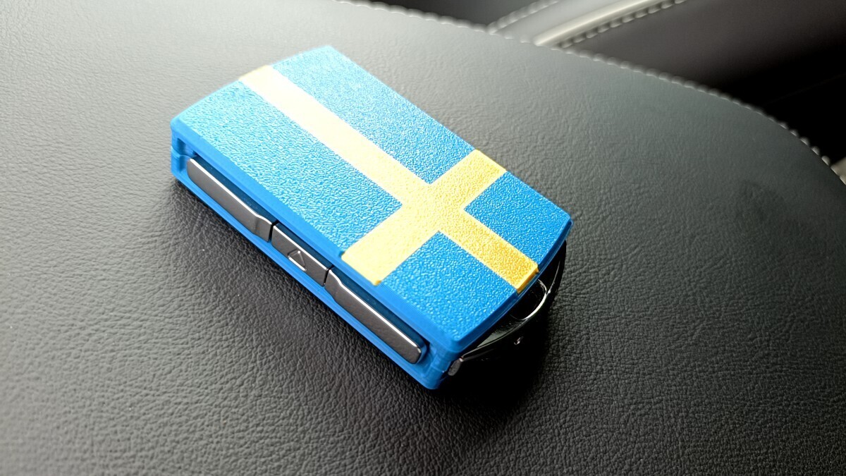 ボルボ★スウェーデンフラッグ★リモートキーフォブシェル キープロテクターXC40 XC60 XC90 V60 S60 V90 XC90用 入荷限定_画像1