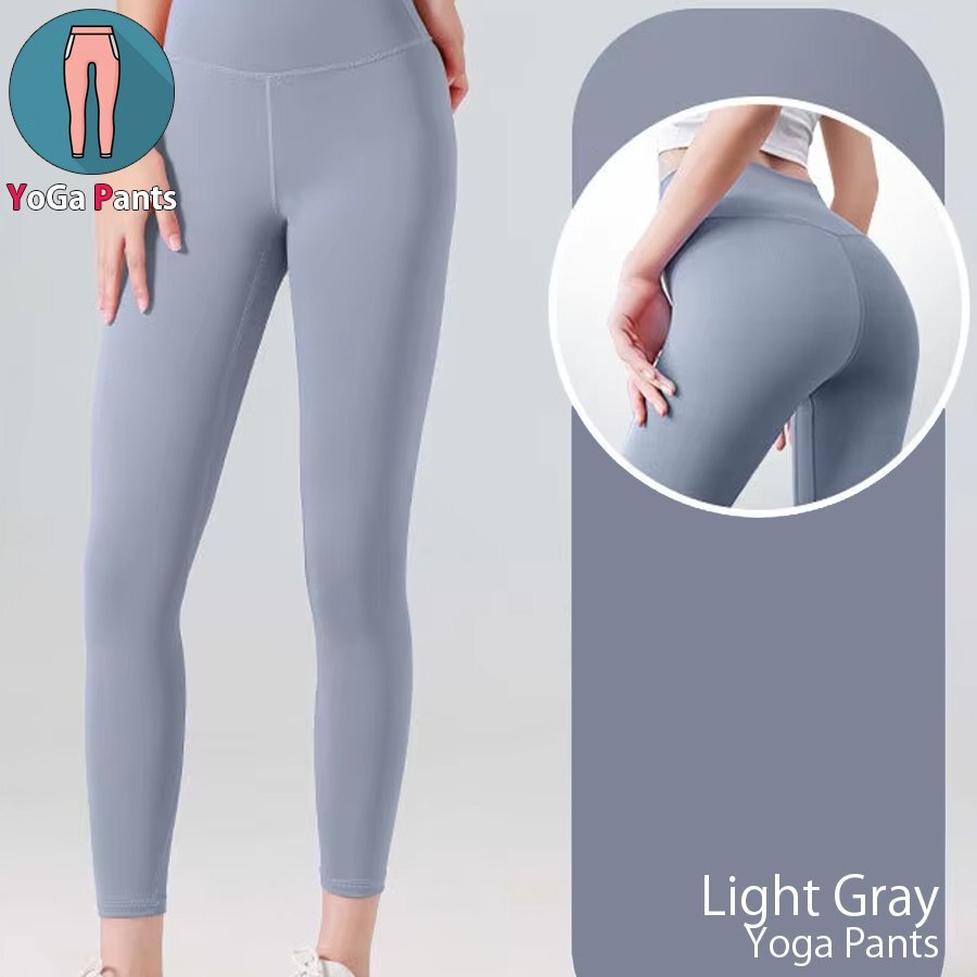 ヨガウェア ボトムス 2XLサイズ 7色展開 ダンス パンツ アンダーウェア フィットネスウェア レギンス 区分N ライトグレー NP-086-2XL-LG_画像2