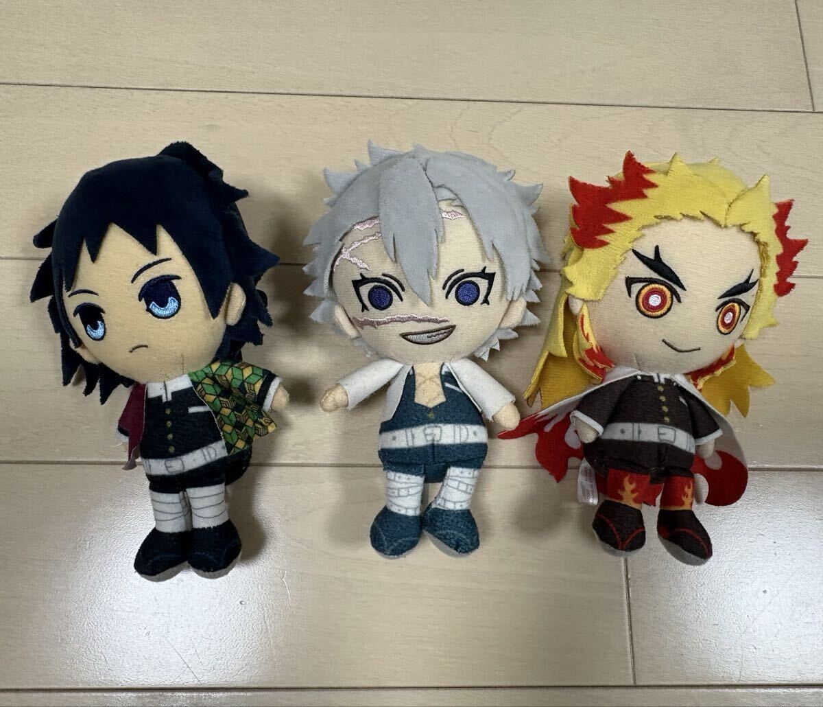 鬼滅の刃 chibiぬいぐるみ 煉獄杏寿郎 不死川 冨岡 柱3体セット_画像1