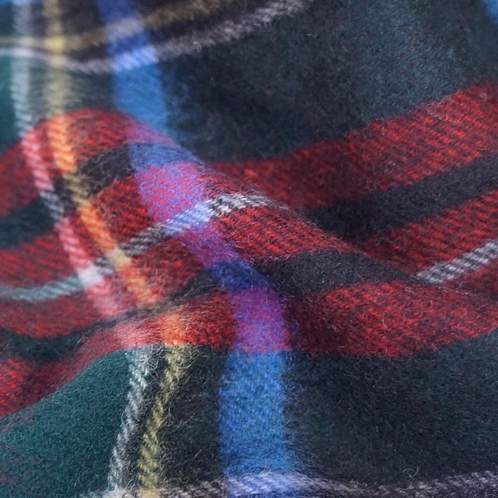 ジェイプレス J.PRESS MEN チェック柄 カシミヤ混 ウール マフラー メンズ ネイビー系 新品 正規品 J.プレス プレゼント ギフト_画像6