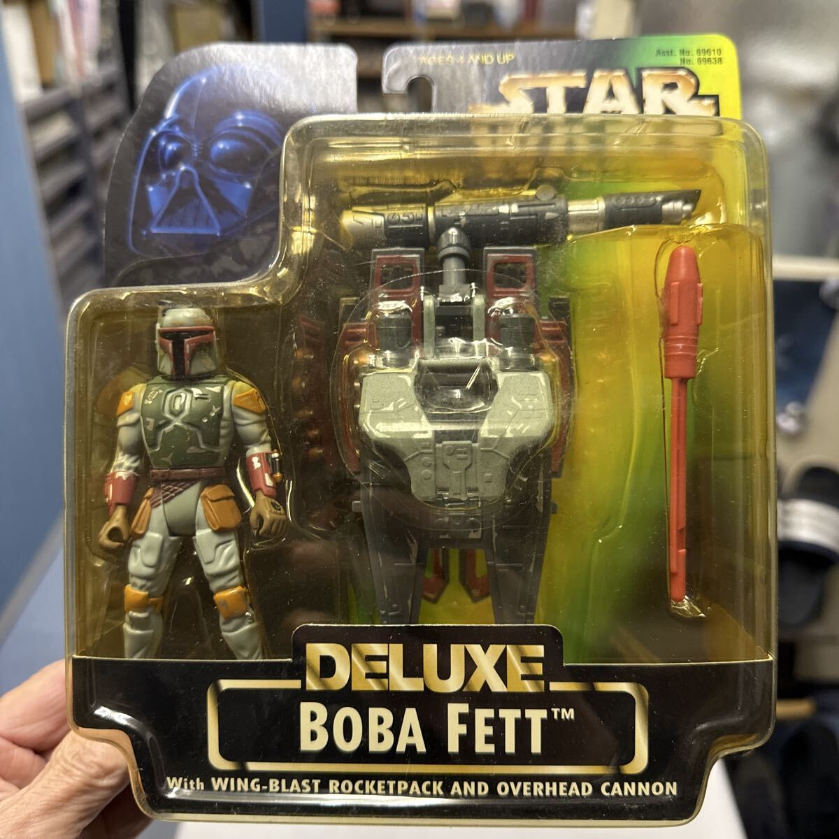  Звездные войны Deluxe фигурка Boba Fett with Wing blast Rocket упаковка 