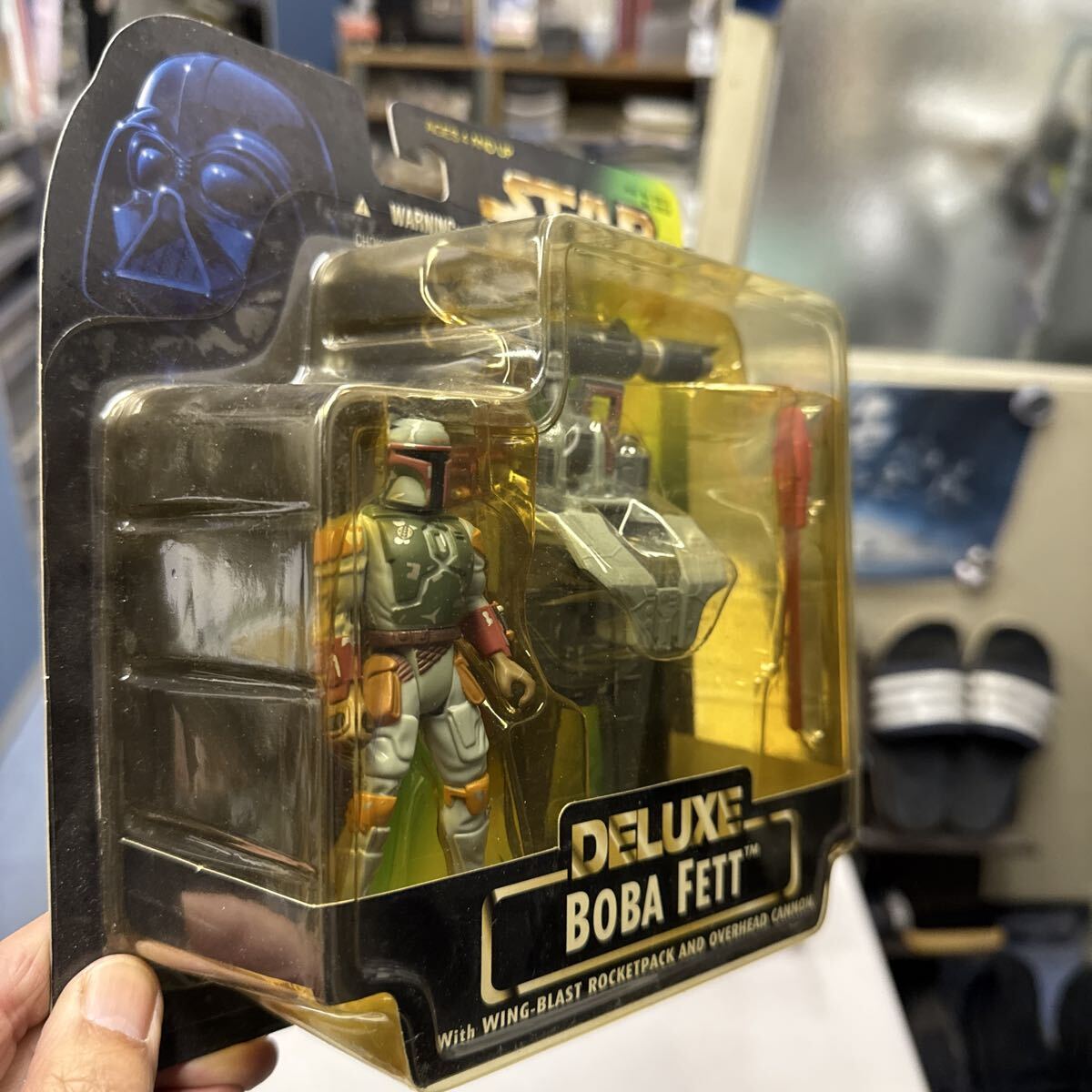  Звездные войны Deluxe фигурка Boba Fett with Wing blast Rocket упаковка 