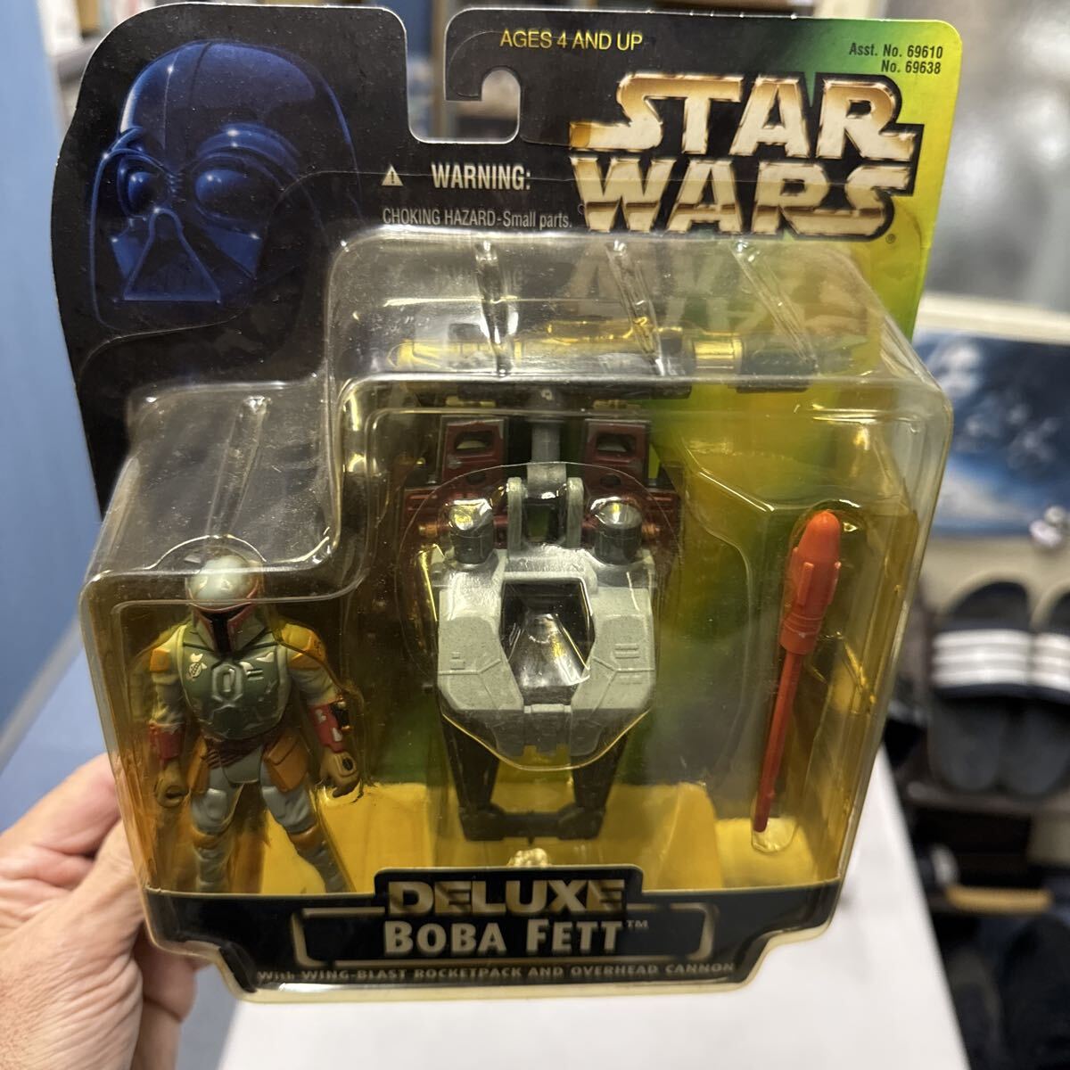 Звездные войны Deluxe фигурка Boba Fett with Wing blast Rocket упаковка 