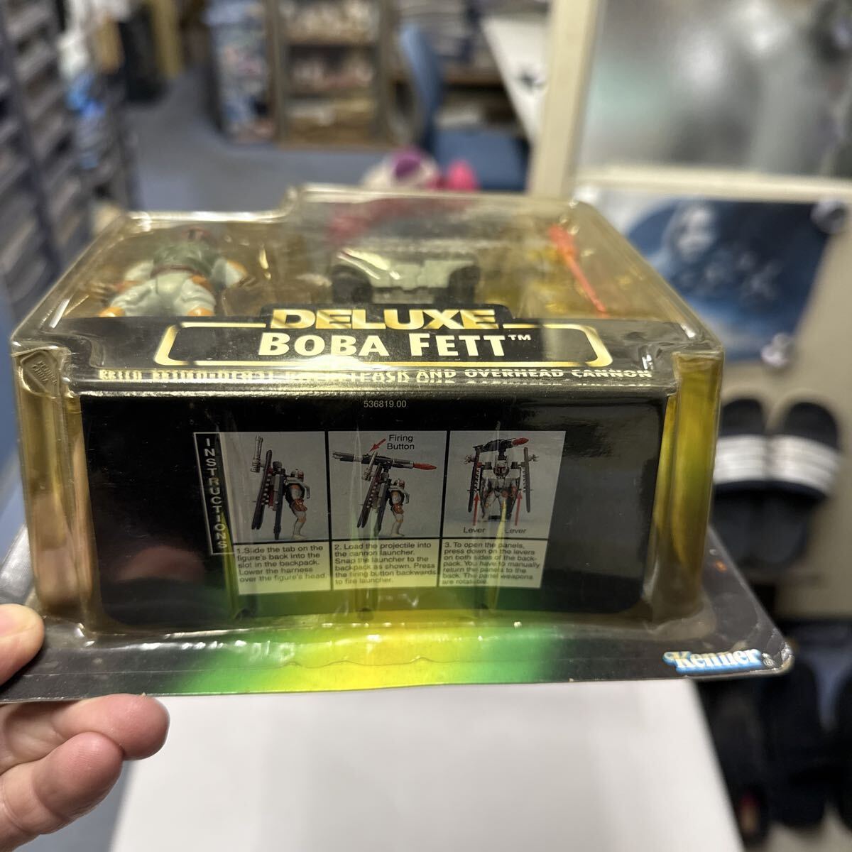  Звездные войны Deluxe фигурка Boba Fett with Wing blast Rocket упаковка 