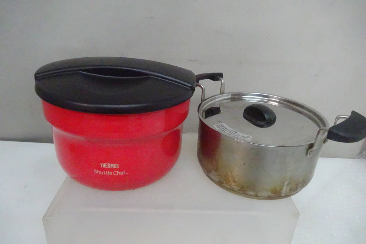 *570) вакуум теплоизоляция кухонная посуда * Thermos [ Shuttle shef/KBF-3001]3.0L IH соответствует коробка, инструкция нет * б/у товар / ощущение б/у текущее состояние товар #80