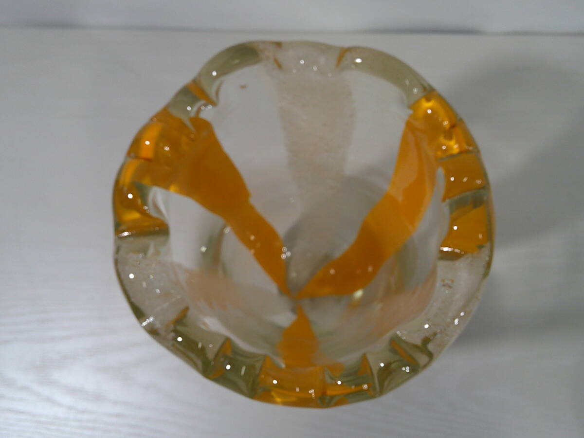 ◆②ガラス花瓶　直径約13ｃｍ×23ｃｍ※現状品■６０_画像6