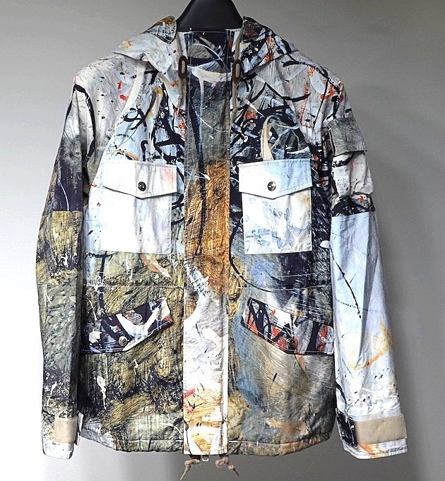 美品 BAL × Art by JOSE PARLA バル ホセパルラ マウンテンパーカ ポリエステル メンズ M ブルゾン ジャケット バランスウェアデザイン_画像1