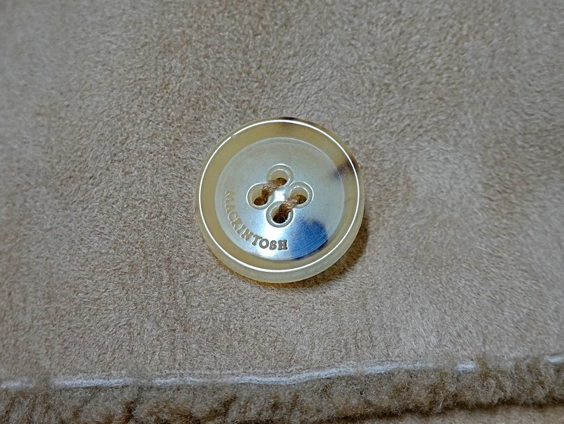 定価29.7万 良品 MACKINTOSH マッキントッシュ ダブルブレスト シアリング ムートン コート キャメル ラムレザー 羊革 レディース 8 ロング_画像4