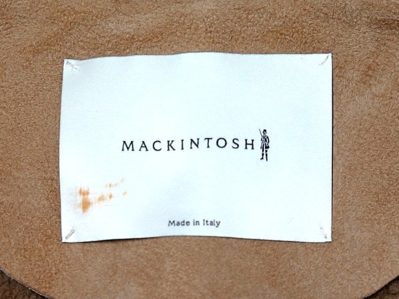 定価29.7万 良品 MACKINTOSH マッキントッシュ ダブルブレスト シアリング ムートン コート キャメル ラムレザー 羊革 レディース 8 ロング_画像5