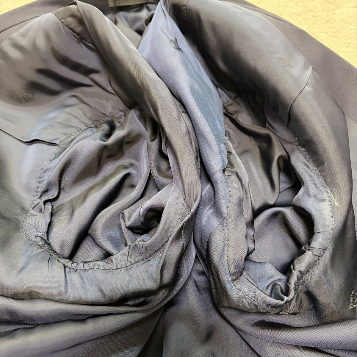 美品!/XLサイズ●クリスチャンディオール Christian Dior 紺ブレ 金ボタン ロゴ ブレザー テーラードジャケット ゴルフ ダブル アウター LL_画像9