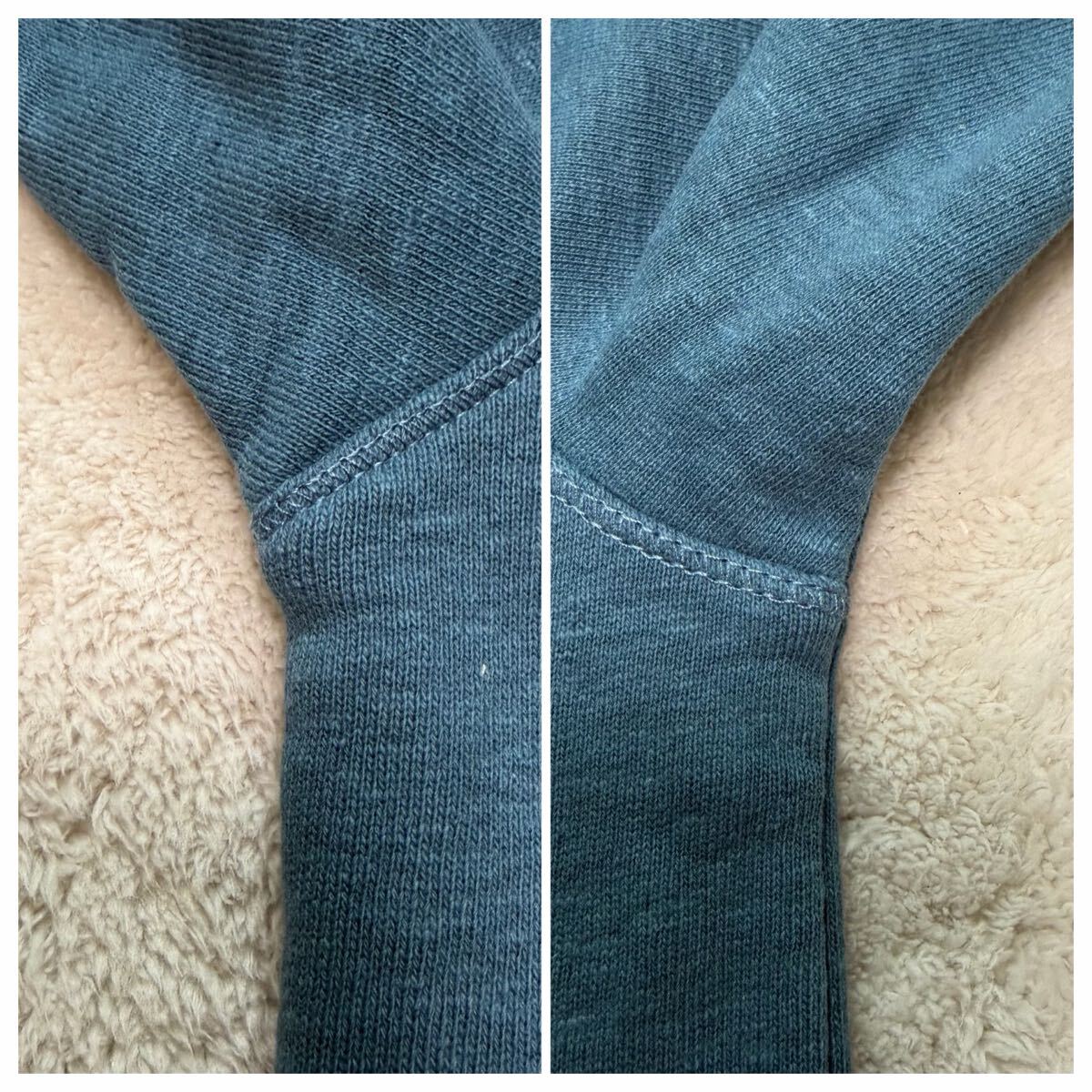 極美品!/近年モデル●ロエベ LOEWE トレーナー ニット切替 スウェット アナグラム 刺繍 ネイビー 現行タグ ビッグロゴ Mサイズ メンズ 長袖_画像5