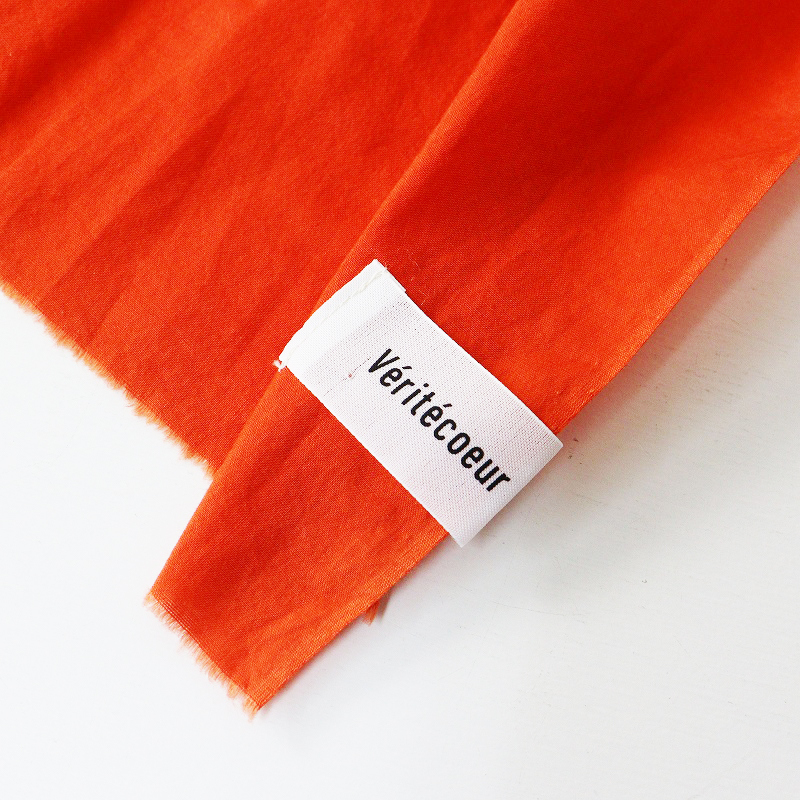ヴェリテクール Veritecoeur 大判ストール\オレンジ ショール【2400014683752】_画像6